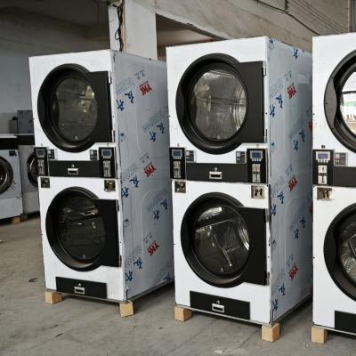 自助洗衣店福音！全自动双层烘干机，双层同烘效率拉满